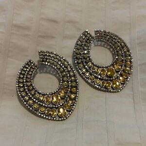Zara Rhinestone Statement Earrings